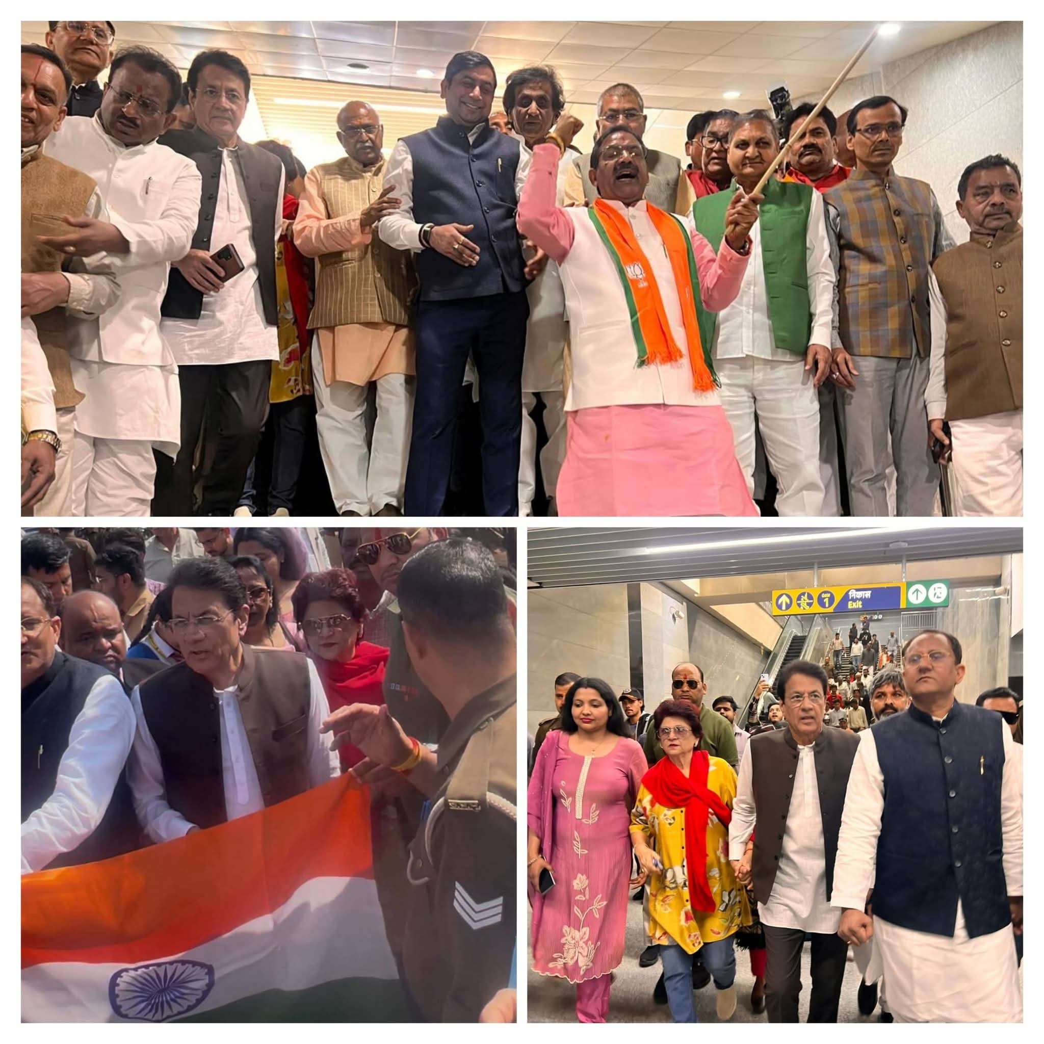 रैपिड ट्रेन में भाजपाइयों ने की यात्रा बैठक - नमो भारत रैपिड रेल ,मेरठ के विकास युग का शुभारंभ -- अमित अग्रवाल 