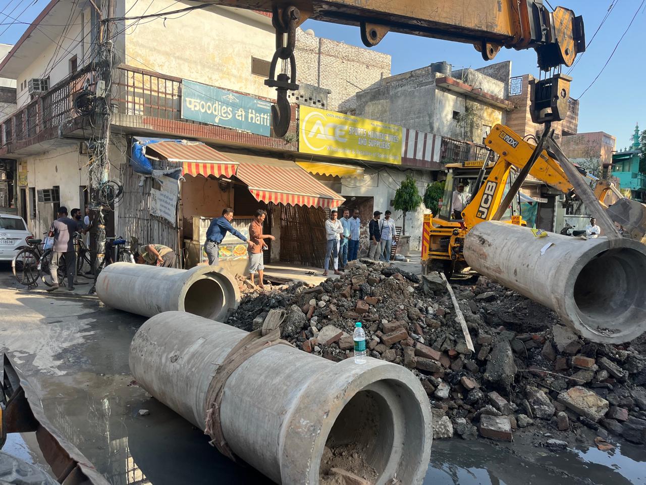 कैंट बोर्ड ने सदर क्षेत्र में एक ही दिन में नाला किया डायवर्ट - 