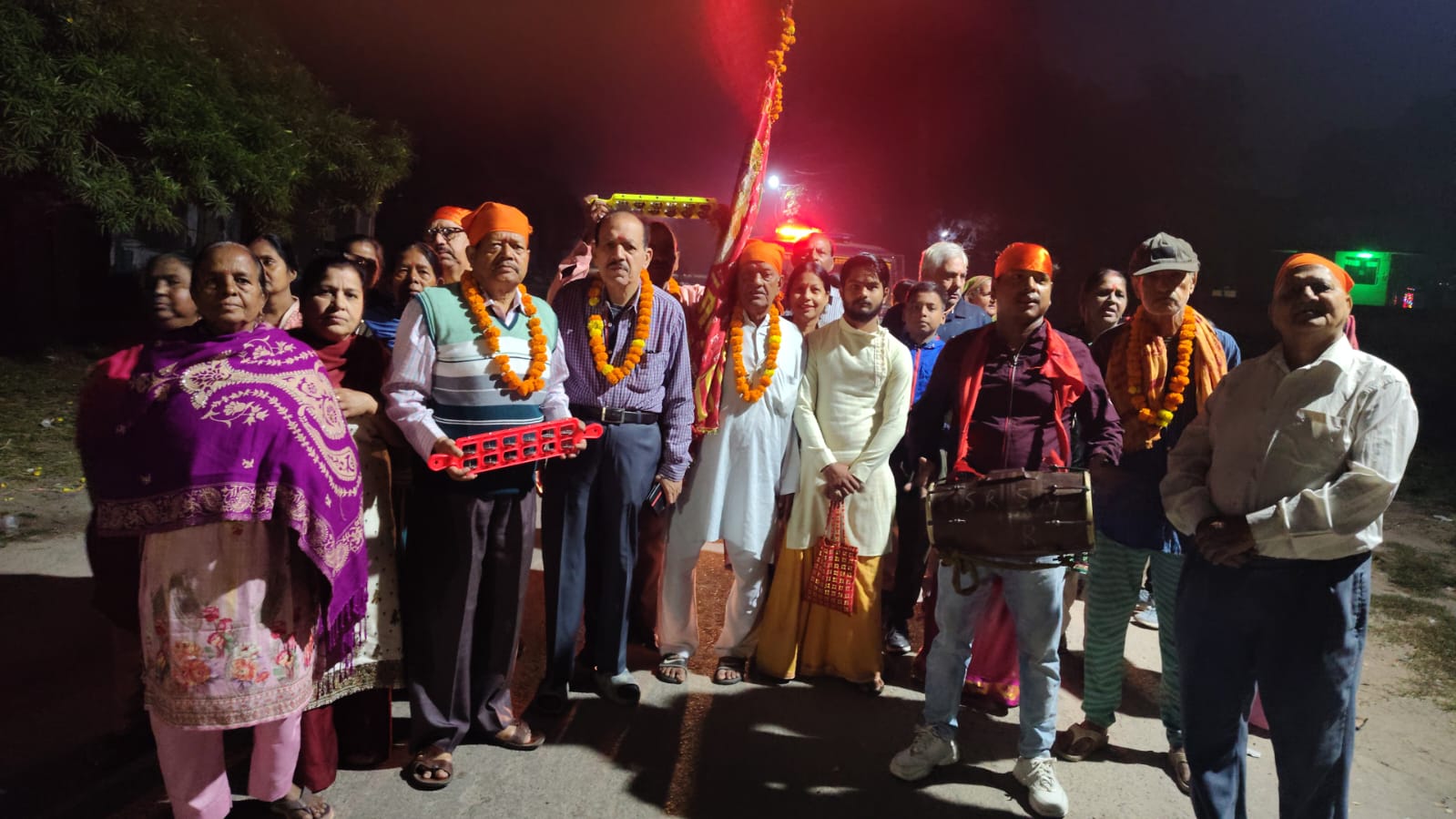 श्री रामा संकीर्तन मंदिर द्वारा कार्तिक मास की प्रभात फेरी से हो रहा जनजागरण 