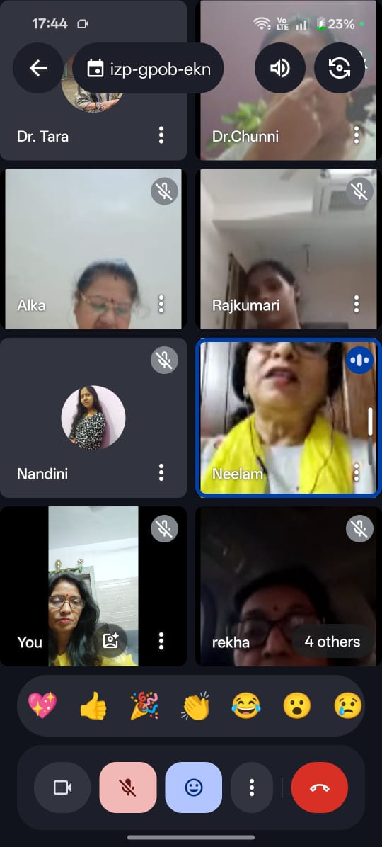 ऑनलाइन हुई महिला काव्य मंच (मन से मंच तक) की मासिक काव्य गोष्ठी 